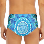 Vishuddha Chakra Mandala Print Men's Triangle Swim Briefs