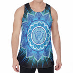 Vishuddha Chakra Mandala Print Men's Velvet Tank Top
