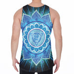 Vishuddha Chakra Mandala Print Men's Velvet Tank Top