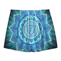 Vishuddha Chakra Mandala Print Mesh Shorts