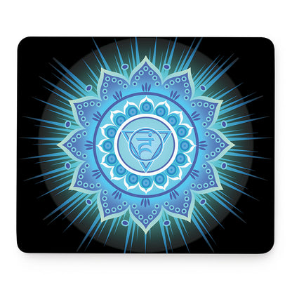 Vishuddha Chakra Mandala Print Mouse Pad