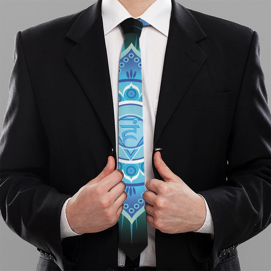 Vishuddha Chakra Mandala Print Necktie