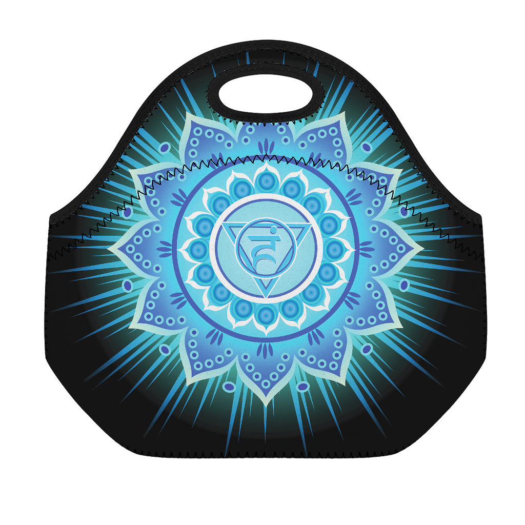 Vishuddha Chakra Mandala Print Neoprene Lunch Bag