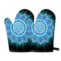 Vishuddha Chakra Mandala Print Oven Mitts