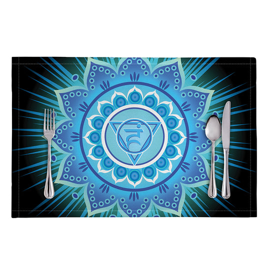 Vishuddha Chakra Mandala Print Placemat