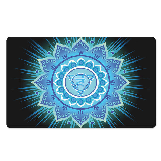 Vishuddha Chakra Mandala Print Polyester Doormat