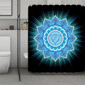 Vishuddha Chakra Mandala Print Polyester Shower Curtain