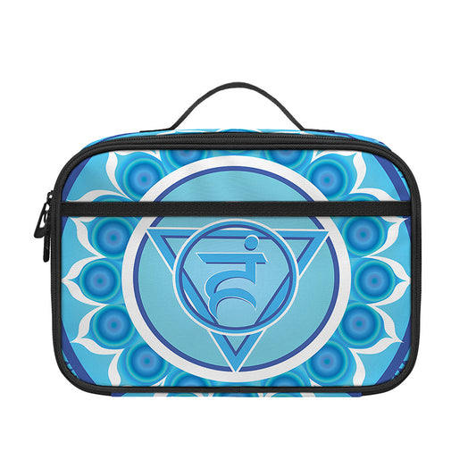 Vishuddha Chakra Mandala Print Portable Lunch Bag