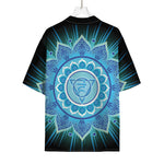 Vishuddha Chakra Mandala Print Rayon Hawaiian Shirt