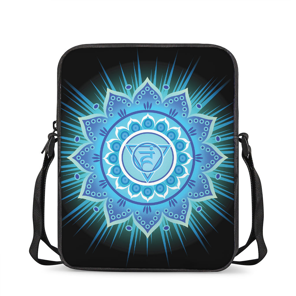 Vishuddha Chakra Mandala Print Rectangular Crossbody Bag