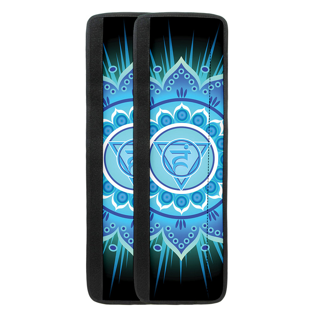 Vishuddha Chakra Mandala Print Refrigerator Handle Covers