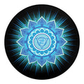Vishuddha Chakra Mandala Print Round Blanket