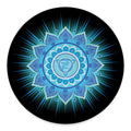 Vishuddha Chakra Mandala Print Round Floor Mat