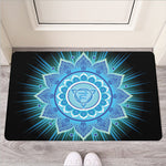 Vishuddha Chakra Mandala Print Rubber Doormat