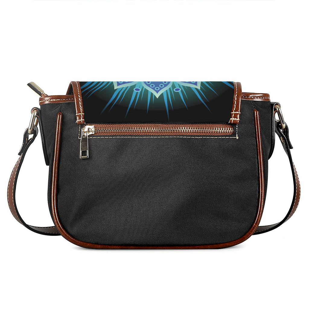 Vishuddha Chakra Mandala Print Saddle Bag