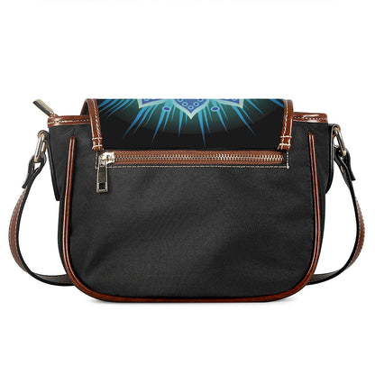 Vishuddha Chakra Mandala Print Saddle Bag