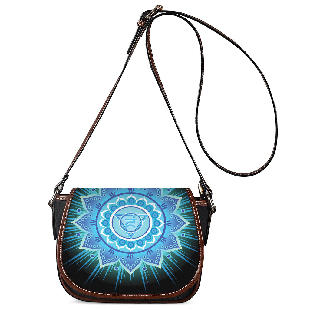 Vishuddha Chakra Mandala Print Saddle Bag