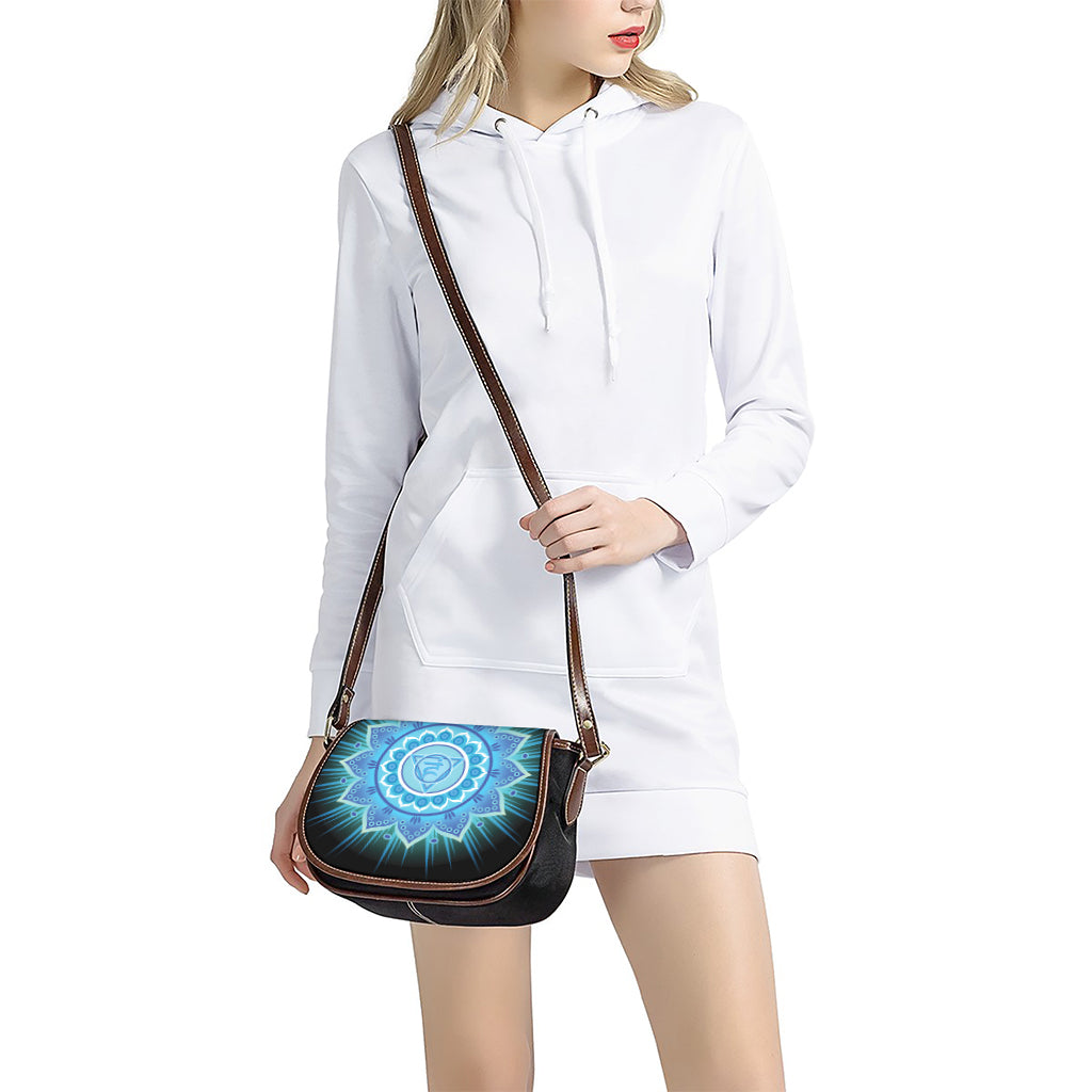 Vishuddha Chakra Mandala Print Saddle Bag