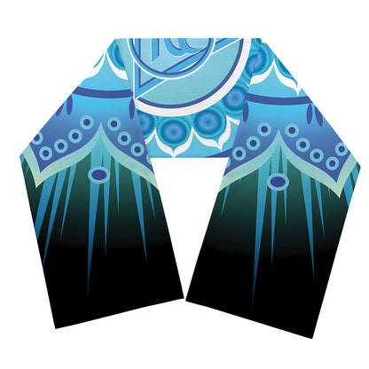 Vishuddha Chakra Mandala Print Scarf