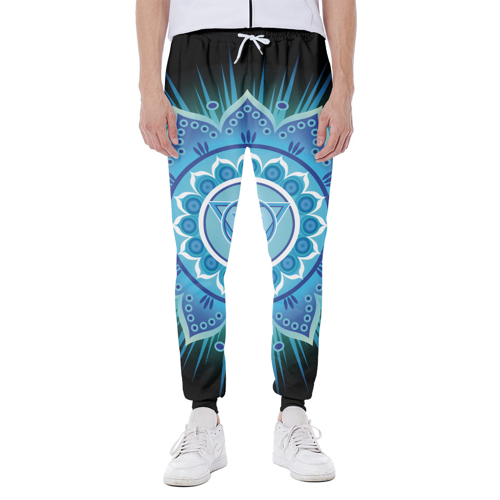 Vishuddha Chakra Mandala Print Scuba Joggers