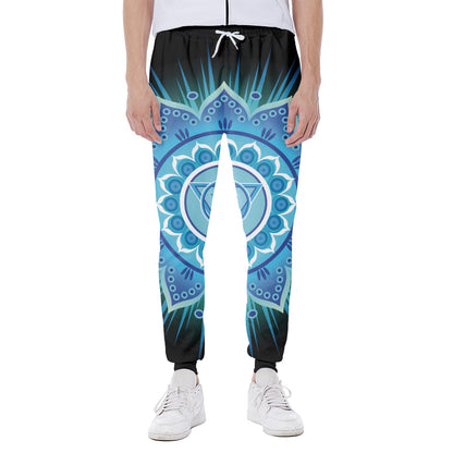 Vishuddha Chakra Mandala Print Scuba Joggers