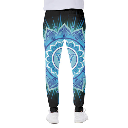 Vishuddha Chakra Mandala Print Scuba Joggers