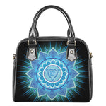 Vishuddha Chakra Mandala Print Shoulder Handbag