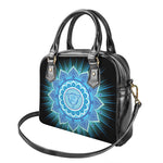 Vishuddha Chakra Mandala Print Shoulder Handbag