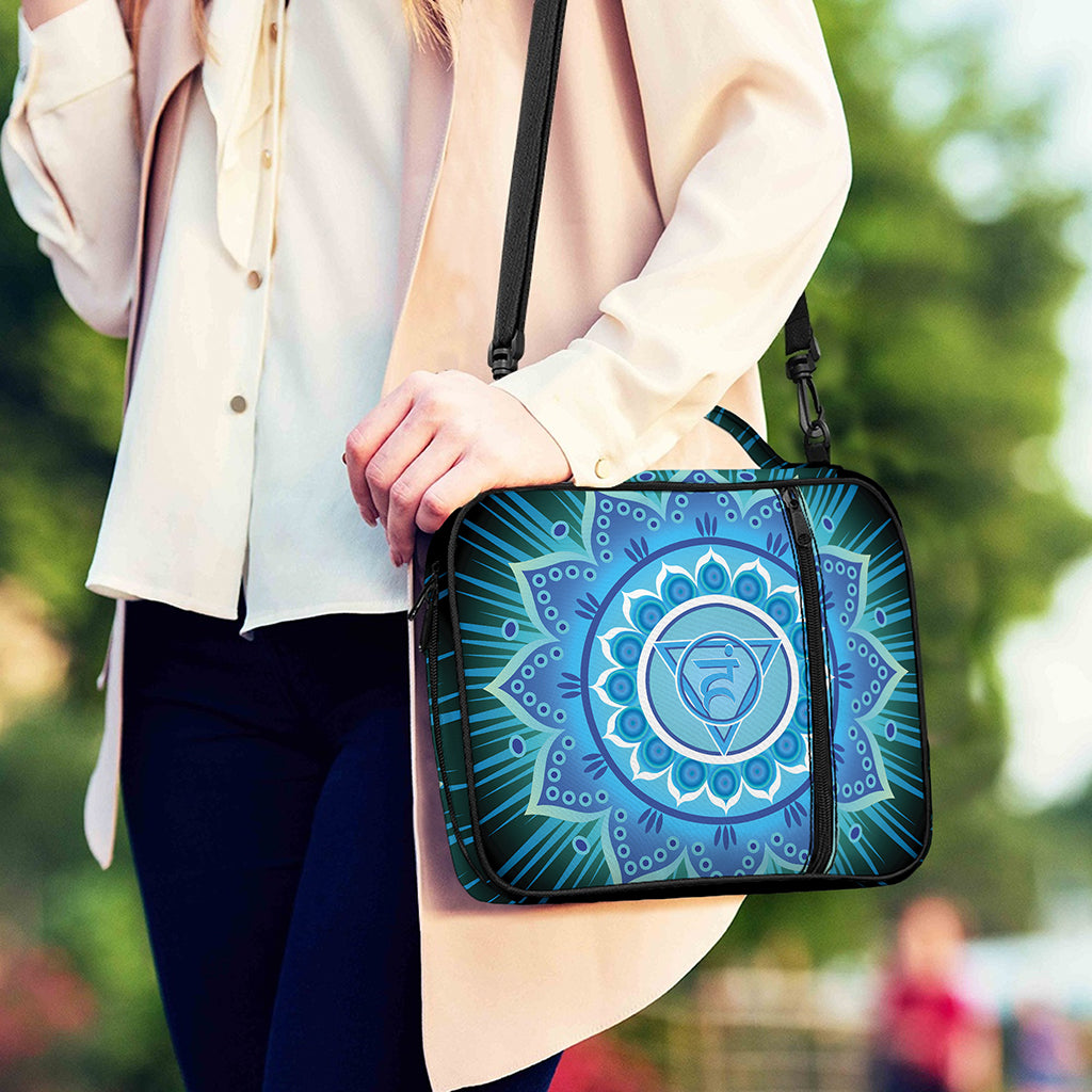 Vishuddha Chakra Mandala Print Shoulder Strap Bible Bag