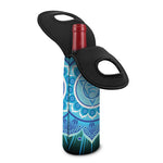 Vishuddha Chakra Mandala Print Single Neoprene Wine Tote