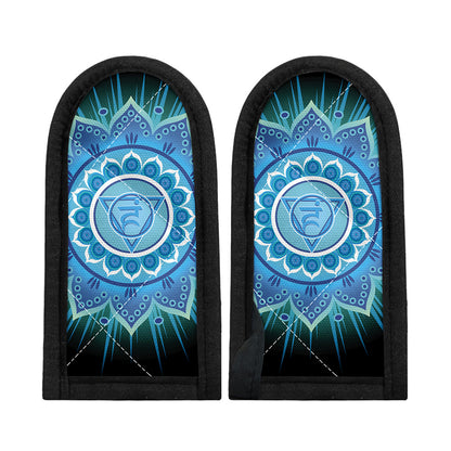 Vishuddha Chakra Mandala Print Skillet Handle Cover