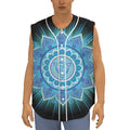 Vishuddha Chakra Mandala Print Sleeveless Baseball Jersey