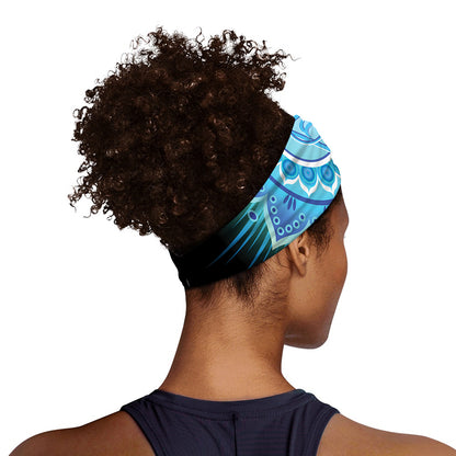 Vishuddha Chakra Mandala Print Sports Headband