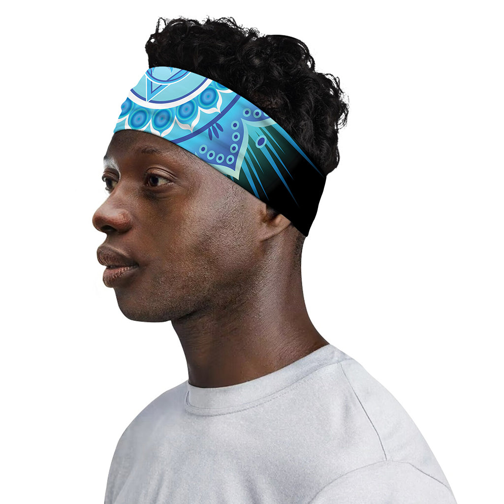 Vishuddha Chakra Mandala Print Sports Headband