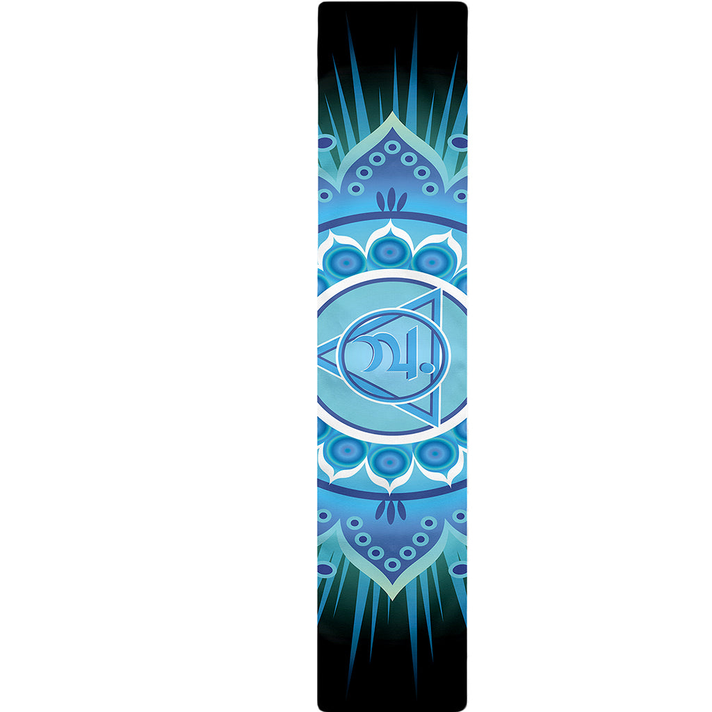Vishuddha Chakra Mandala Print Table Runner