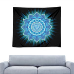 Vishuddha Chakra Mandala Print Tapestry