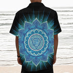 Vishuddha Chakra Mandala Print Textured Short Sleeve Shirt