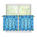 Vishuddha Chakra Mandala Print Tier Curtains