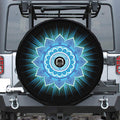 Vishuddha Chakra Mandala Print Tire Cover With Camera Hole
