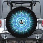 Vishuddha Chakra Mandala Print Tire Cover With Camera Hole