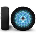 Vishuddha Chakra Mandala Print Tire Cover With Camera Hole