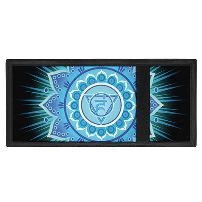 Vishuddha Chakra Mandala Print Trifold Wallet