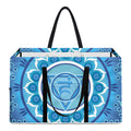 Vishuddha Chakra Mandala Print Utility Tote Bag