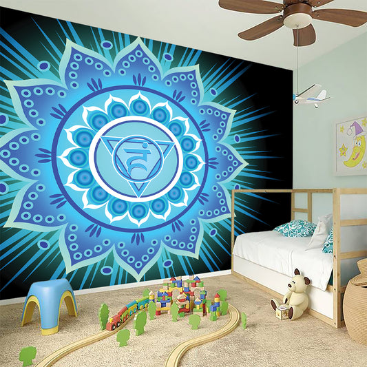 Vishuddha Chakra Mandala Print Wall Sticker