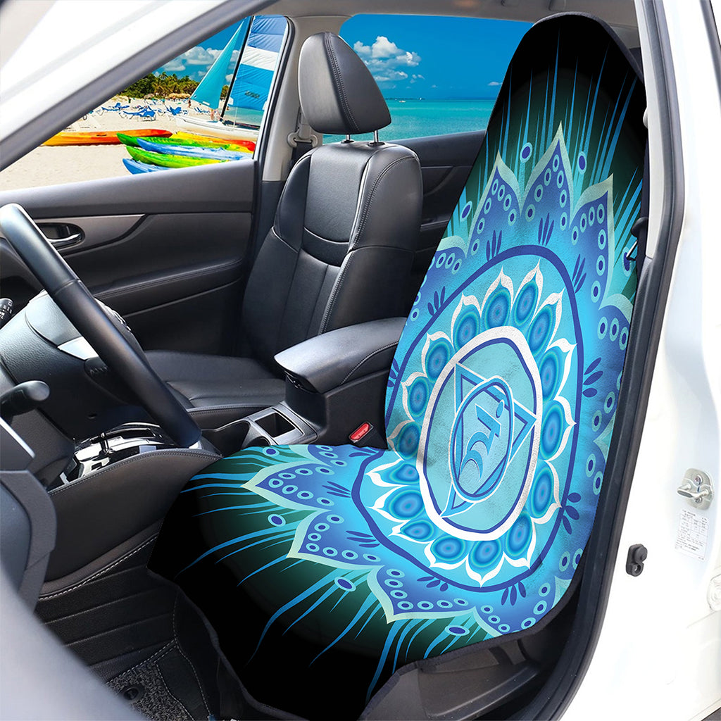 Vishuddha Chakra Mandala Print Waterproof Car Seat Cover