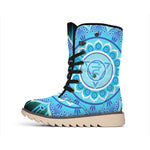 Vishuddha Chakra Mandala Print Winter Boots