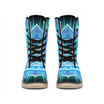 Vishuddha Chakra Mandala Print Winter Boots