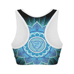 Vishuddha Chakra Mandala Print Women's Sports Bra