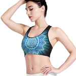 Vishuddha Chakra Mandala Print Women's Sports Bra