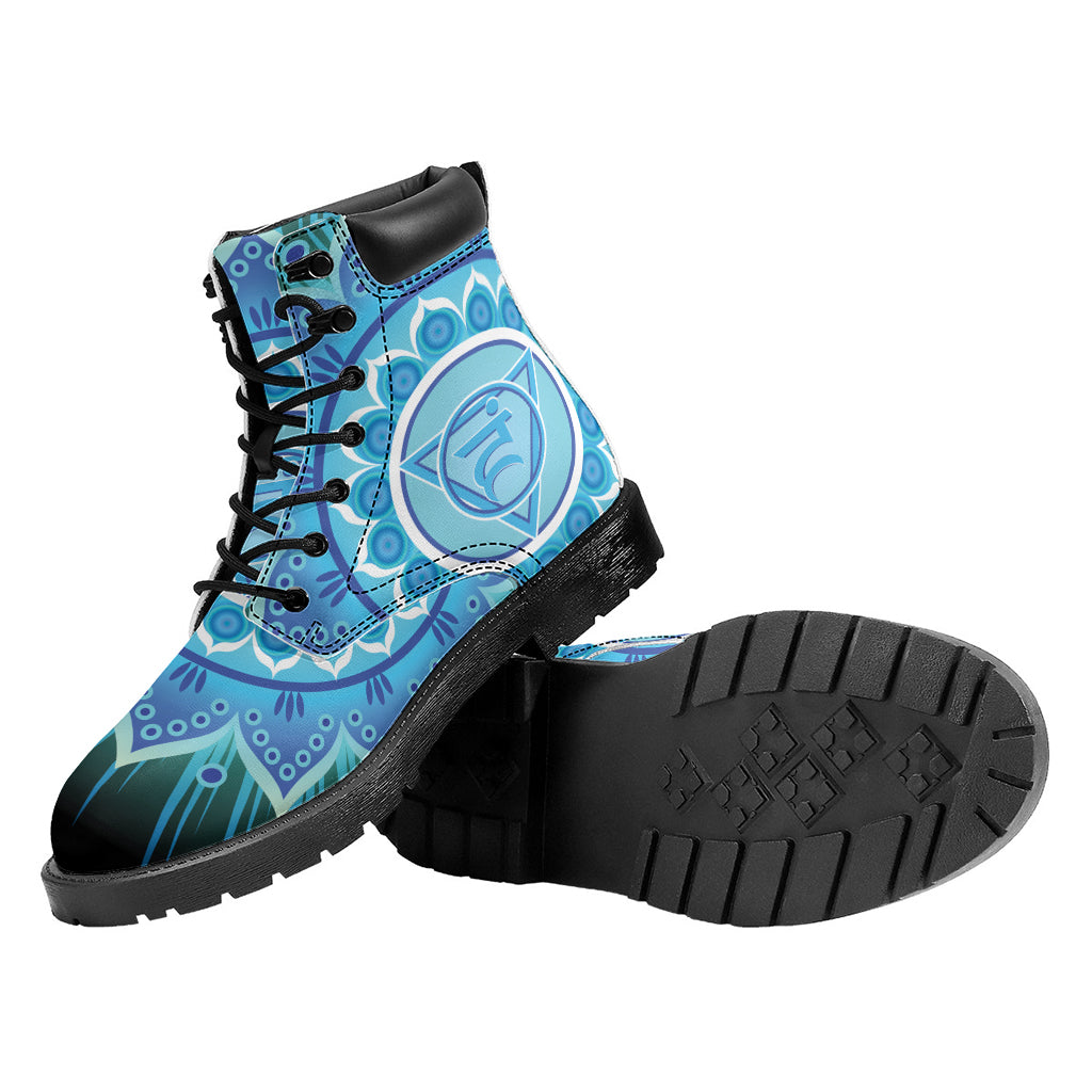 Vishuddha Chakra Mandala Print Work Boots